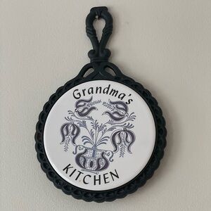 Vintage Mid-State Cast Iron Hot Plate Trivet/ Wall Decor Tile Grandma's Kitchen